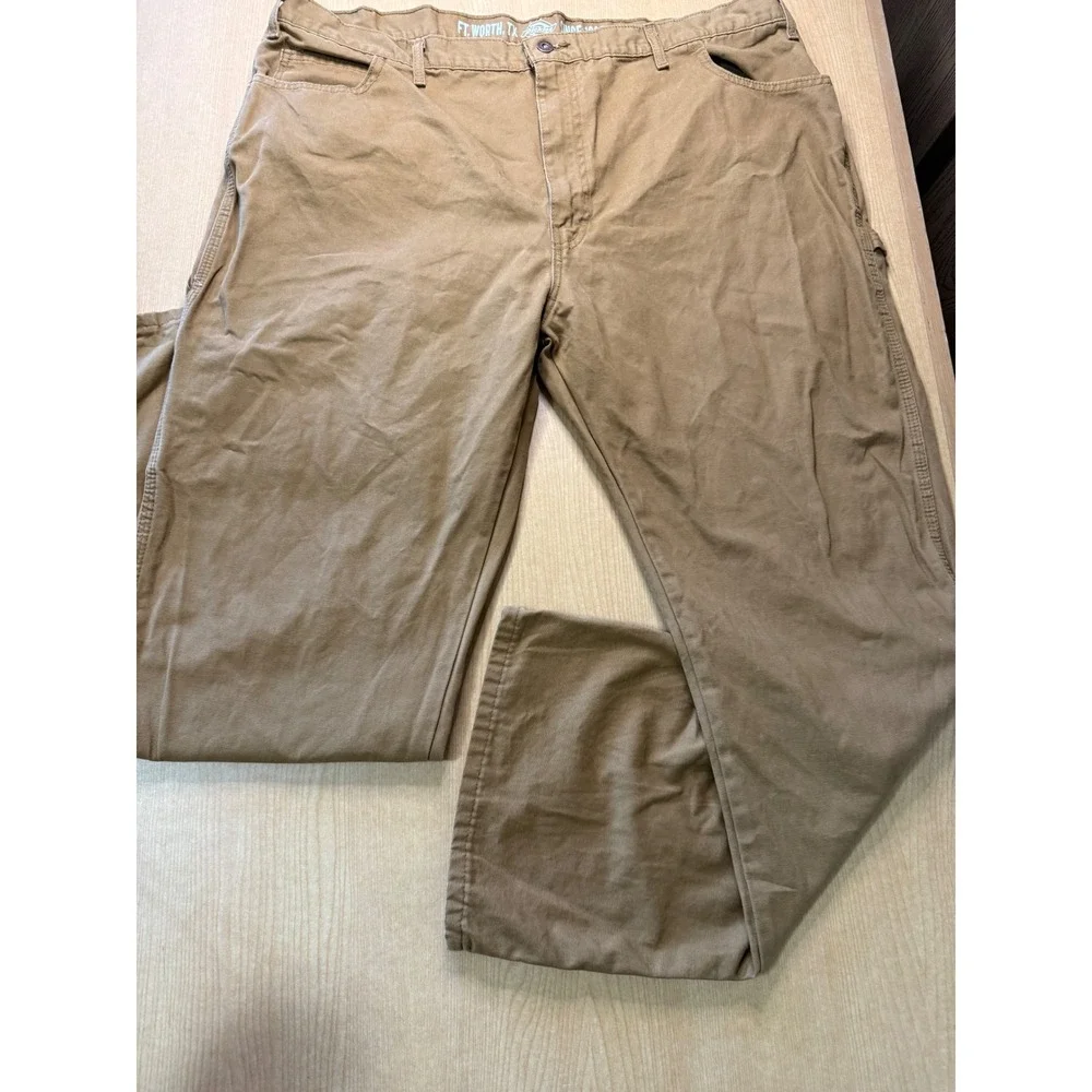 Dickies Relaxed Fit Carpenter Pants Mens 42x32 Duck Brown Canvas  Workwear